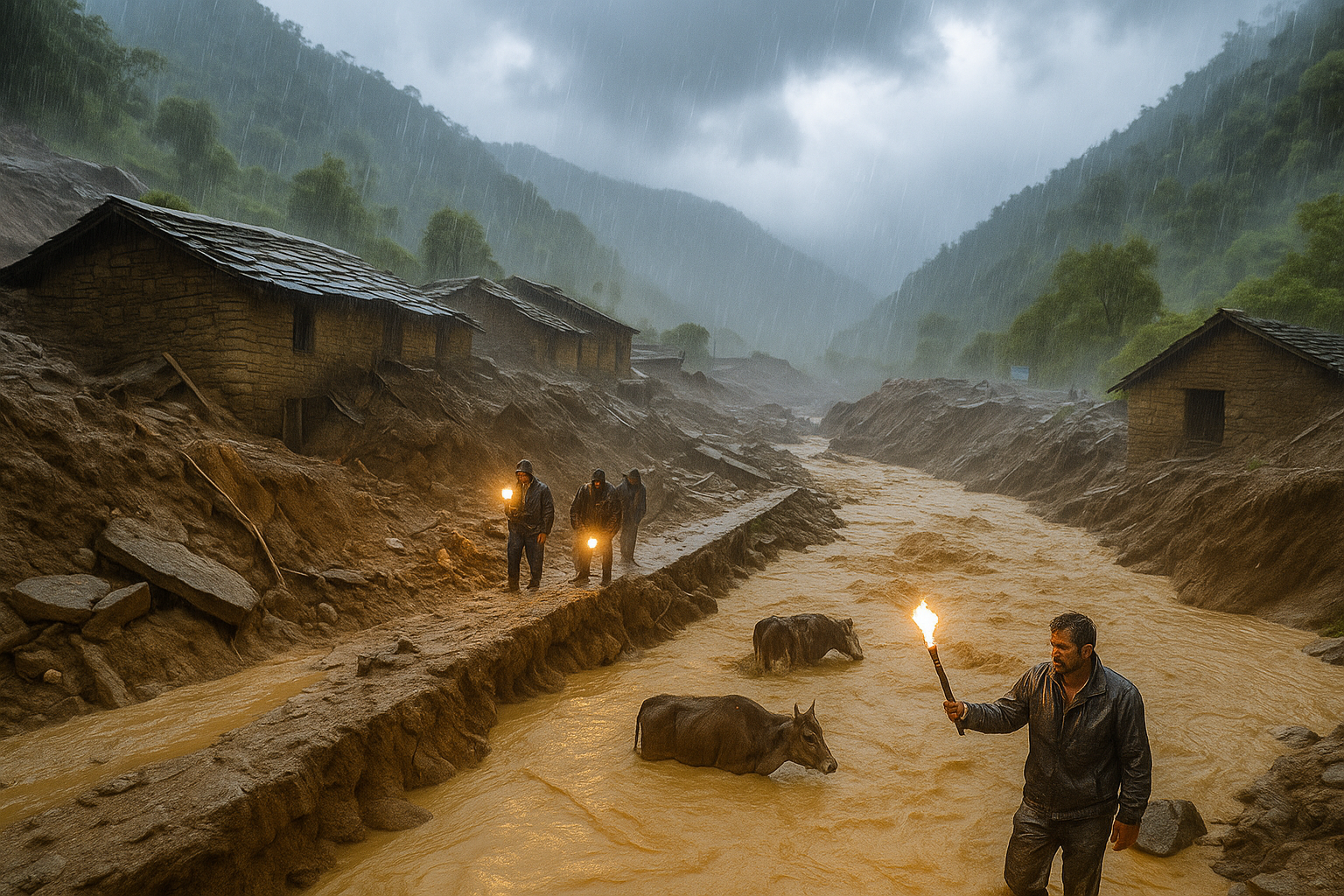 cloudburst in tehri garhwal uttarakhand