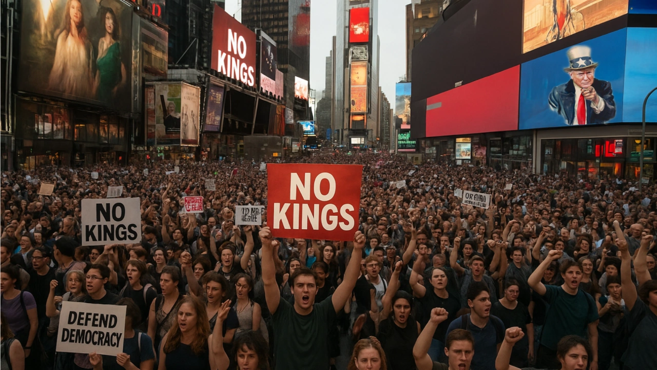 times square USA
no kings protest 